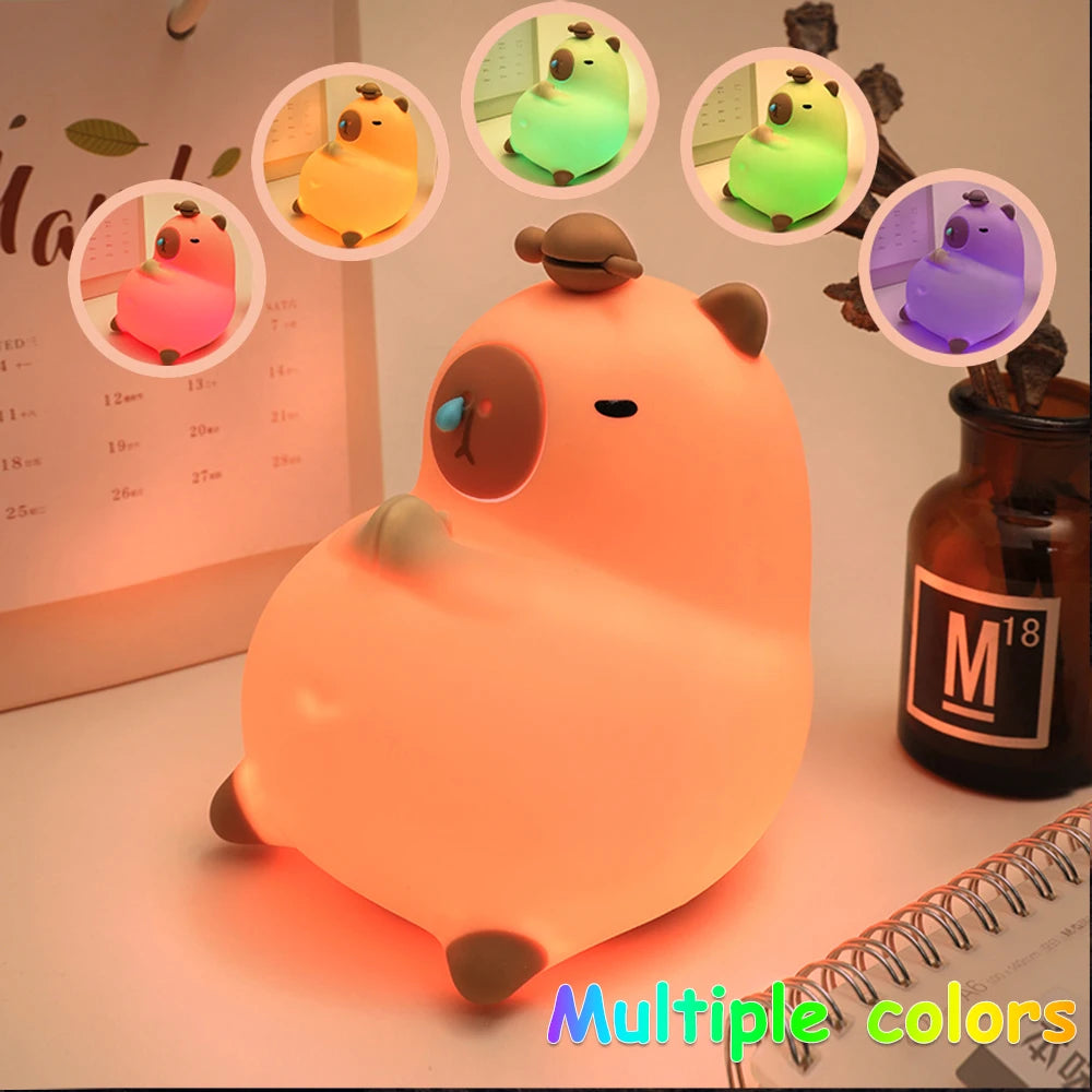 Cute Cartoon Capybara Night Light